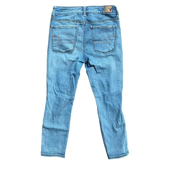 American Eagle Womens Size 4 Hi Rise Distressed Jegging Crop - Picture 8 of 10
